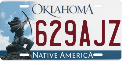 OK license plate 629AJZ