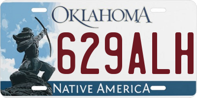 OK license plate 629ALH