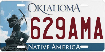 OK license plate 629AMA