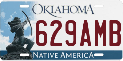 OK license plate 629AMB