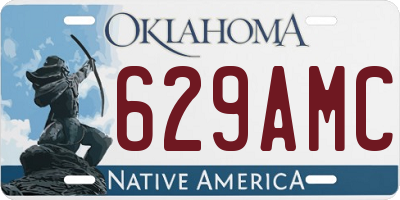 OK license plate 629AMC