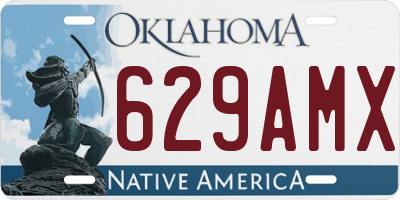 OK license plate 629AMX