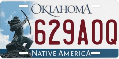 OK license plate 629AOQ