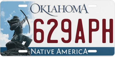 OK license plate 629APH