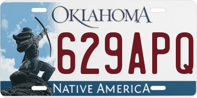 OK license plate 629APQ