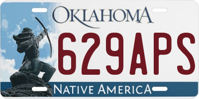 OK license plate 629APS
