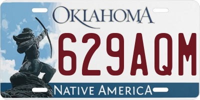 OK license plate 629AQM