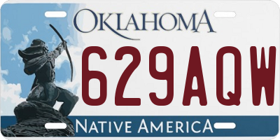 OK license plate 629AQW