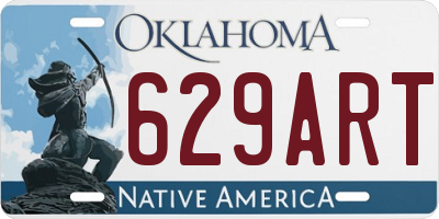 OK license plate 629ART