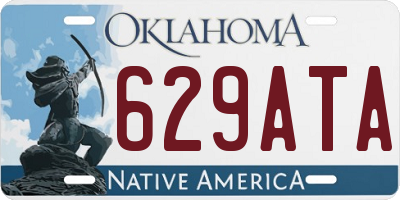 OK license plate 629ATA