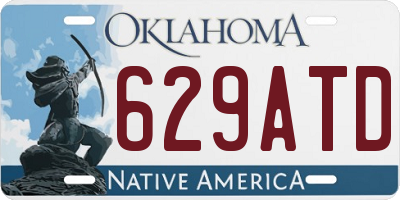OK license plate 629ATD