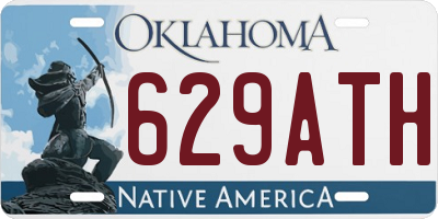 OK license plate 629ATH