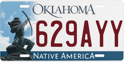 OK license plate 629AYY