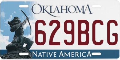 OK license plate 629BCG
