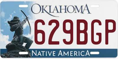 OK license plate 629BGP