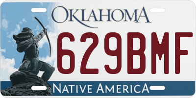 OK license plate 629BMF
