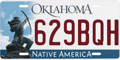 OK license plate 629BQH