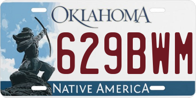 OK license plate 629BWM