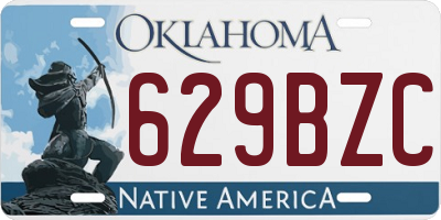 OK license plate 629BZC