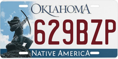 OK license plate 629BZP