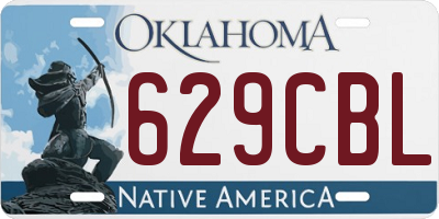 OK license plate 629CBL
