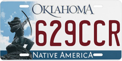 OK license plate 629CCR