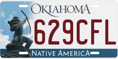 OK license plate 629CFL