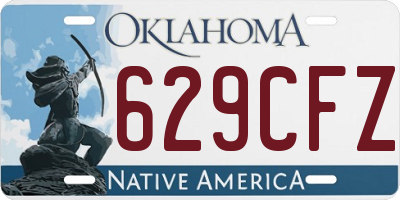 OK license plate 629CFZ