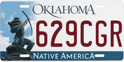 OK license plate 629CGR