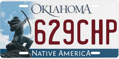 OK license plate 629CHP