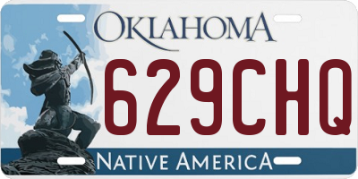 OK license plate 629CHQ