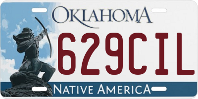 OK license plate 629CIL