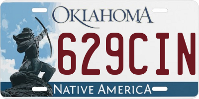 OK license plate 629CIN