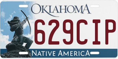 OK license plate 629CIP