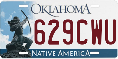 OK license plate 629CWU
