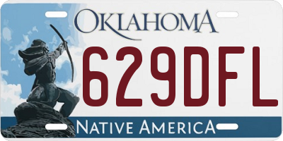 OK license plate 629DFL