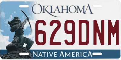 OK license plate 629DNM