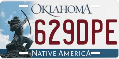 OK license plate 629DPE