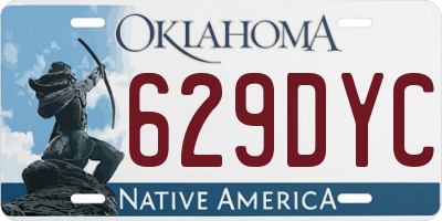 OK license plate 629DYC