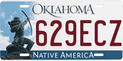 OK license plate 629ECZ