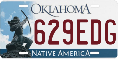 OK license plate 629EDG