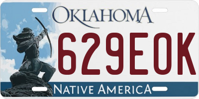 OK license plate 629EOK