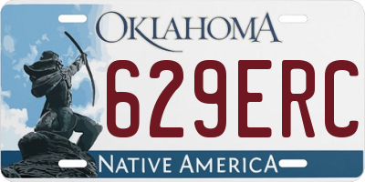 OK license plate 629ERC
