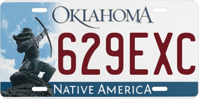 OK license plate 629EXC