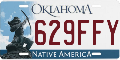 OK license plate 629FFY