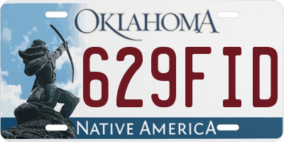 OK license plate 629FID
