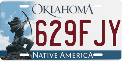 OK license plate 629FJY
