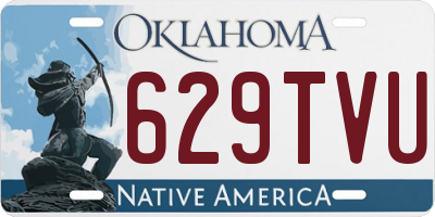 OK license plate 629TVU