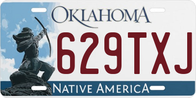 OK license plate 629TXJ