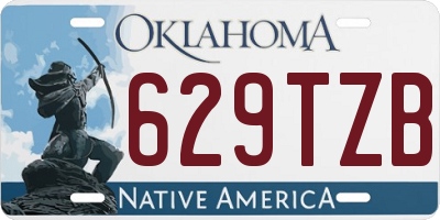 OK license plate 629TZB